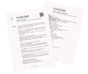 Free transcripts for French listening practice ©TheWaystoFrench